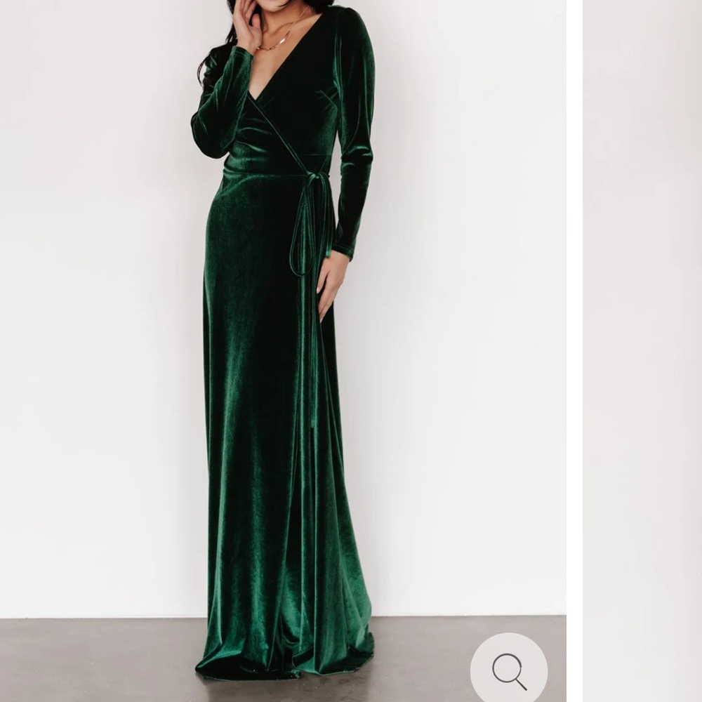 Esmerelda Velvet Wrap Maxi Dress